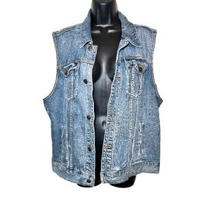 RUDE Classic Sleeveless Denim Vest - Medium Blue